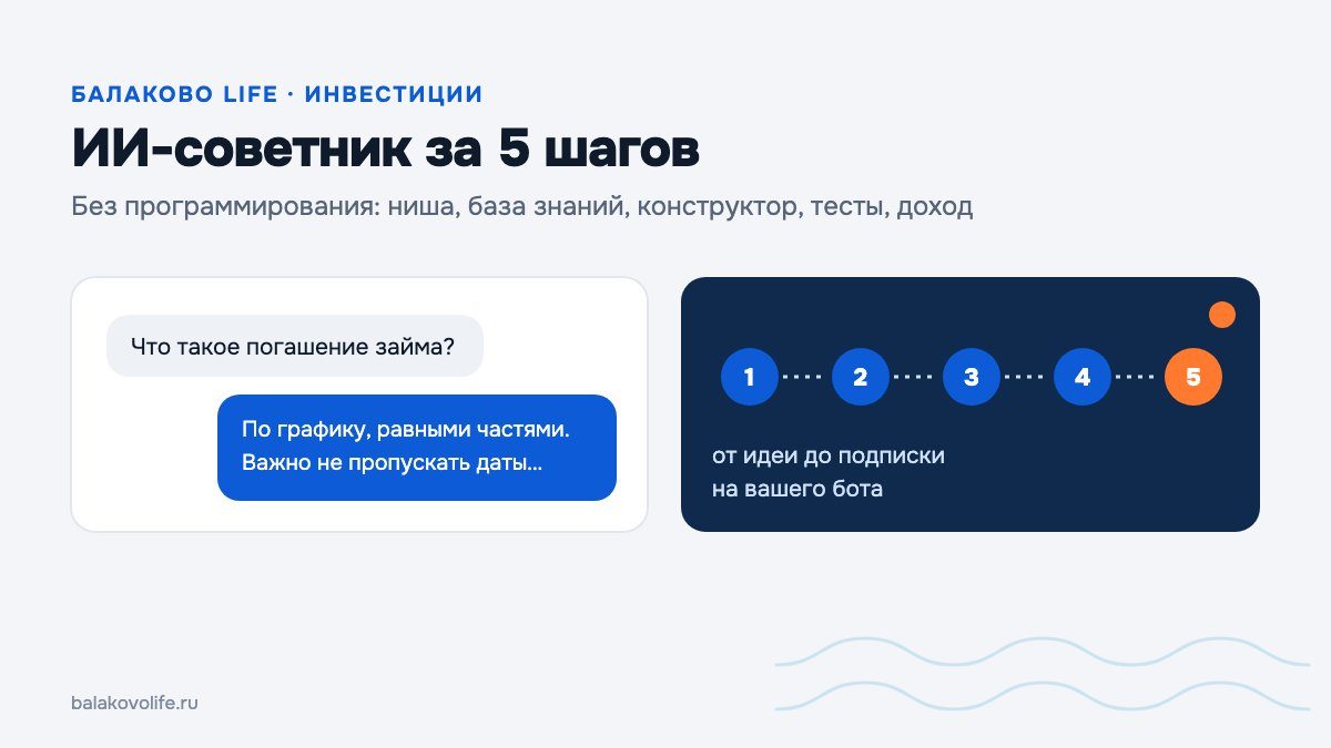 Запускаем вашего первого ИИ-советника: 5 шагов к пассивному доходу в эпоху нейросетей